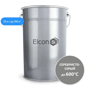 91051582 Эмаль ELCON КО-870 00-00003989 цвет серебристый 25 кг STLM-0858627