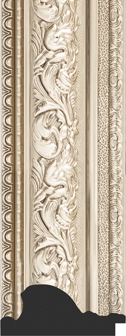 BY 3478 Зеркало с фацетом в багетной раме - виньетка серебро 109 mm EVOFORM Exclusive - Вид №3