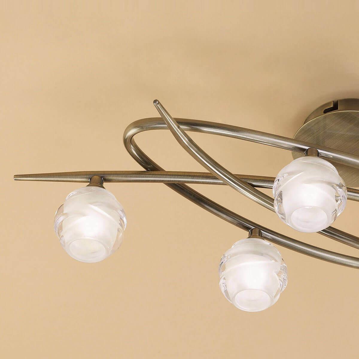 Потолочная люстра Mantra Loop Antique Brass 1822 MANTRA ДИЗАЙНЕРСКИЕ, LOOP ANTIQUE BRASS 00-3888536 Белый;серый  - Вид №1