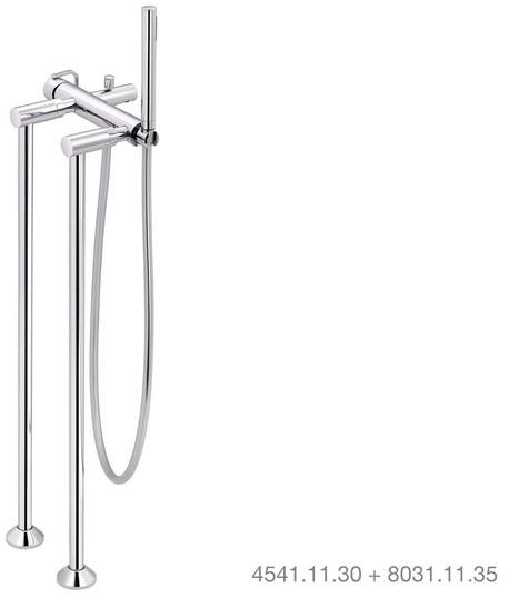 rvb Смеситель для ванны настенный с ручным душем на 2 отверстия Polo club 4541.11.30 - Вид №1