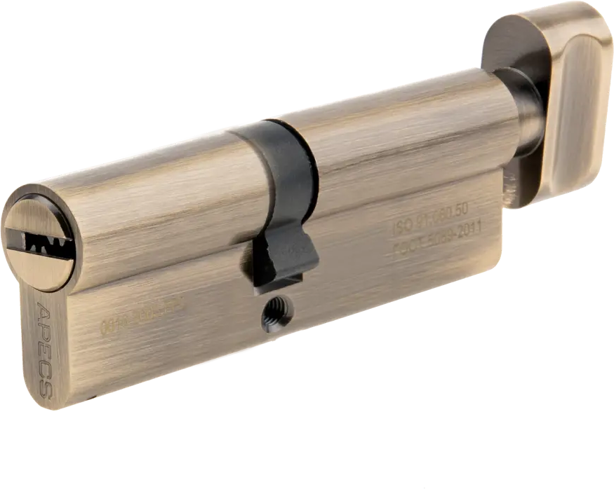 Цилиндровый механизм Apecs Pro LM-90-C-AB для металлических дверей, бронза 84168050