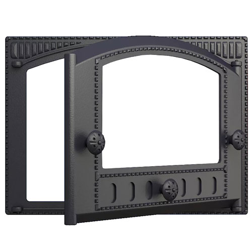 Дверка каминная со стеклом Рубцовское ДК-2С 2340 - Вид №1