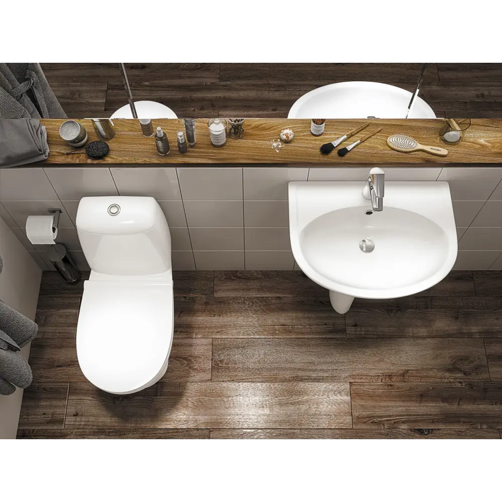 Унитаз-компакт Santek Цезарь сиденье с микролифтом двойной смыв STLM-2060789 - Вид №7