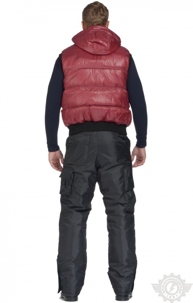 61197 Жилет "Комфорт" зимний бордо  Зимняя спецодежда  размер 44-46/170-176  - Вид №8