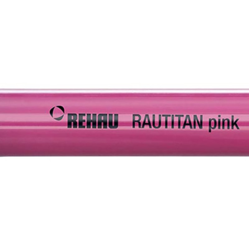 Труба полиэтиленовая с кислородным барьером PE-Xa/EVAL RAUTITAN pink REHAU 25х3,5 бухта 50м 136062050