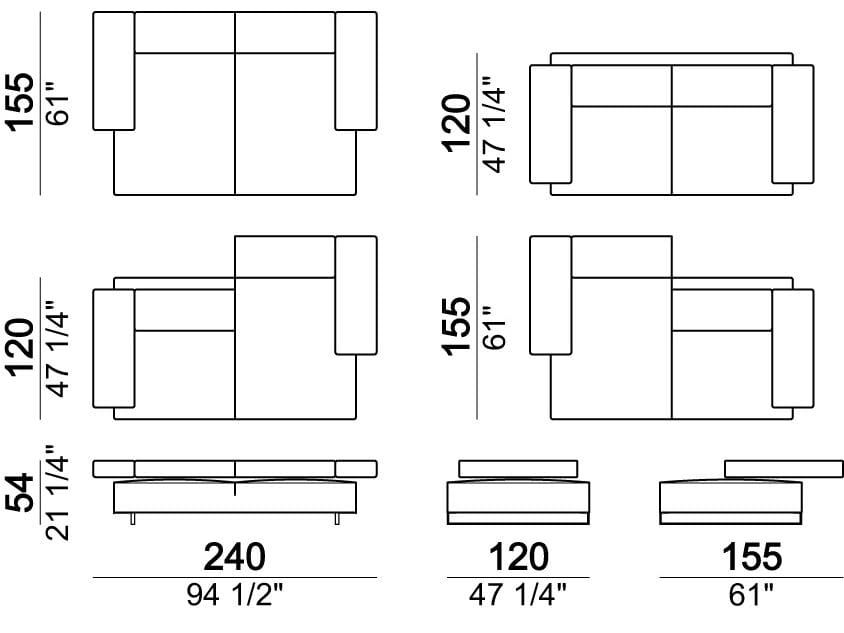 Секционный кожаный диван Arketipo ARCH-00037376 - Вид №4