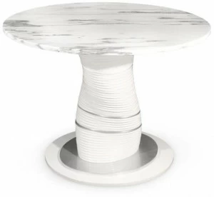 Malabar Круглый обеденный стол с деревянной основой и мраморной столешницей