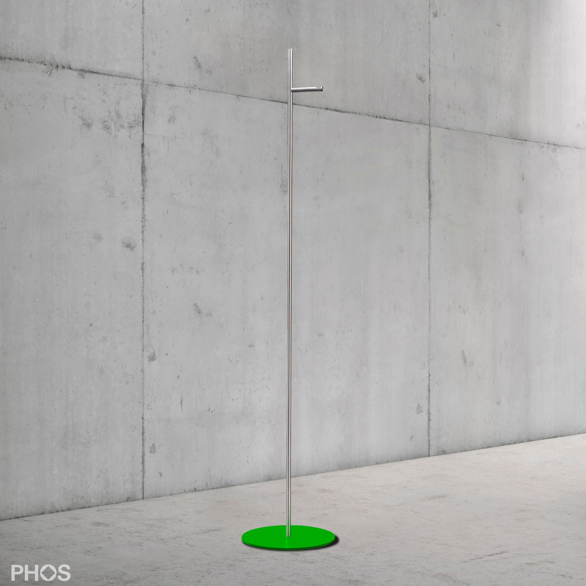 GSTS1V-BPGr Вешалка прямая 1м, основание: зеленое. PHOS  - Вид №1