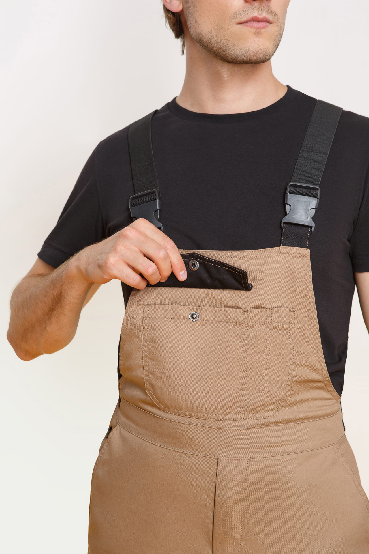 64632 Костюм  NEW 2 бежевый с черным STATUS  Летняя спецодежда  размер 52-54/182-188  - Вид №12