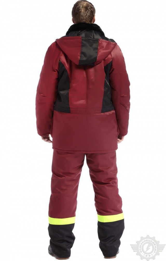 61592 Костюм "Сатурн" зимний бордо  Зимняя спецодежда  размер 60-62/182-188  - Вид №11