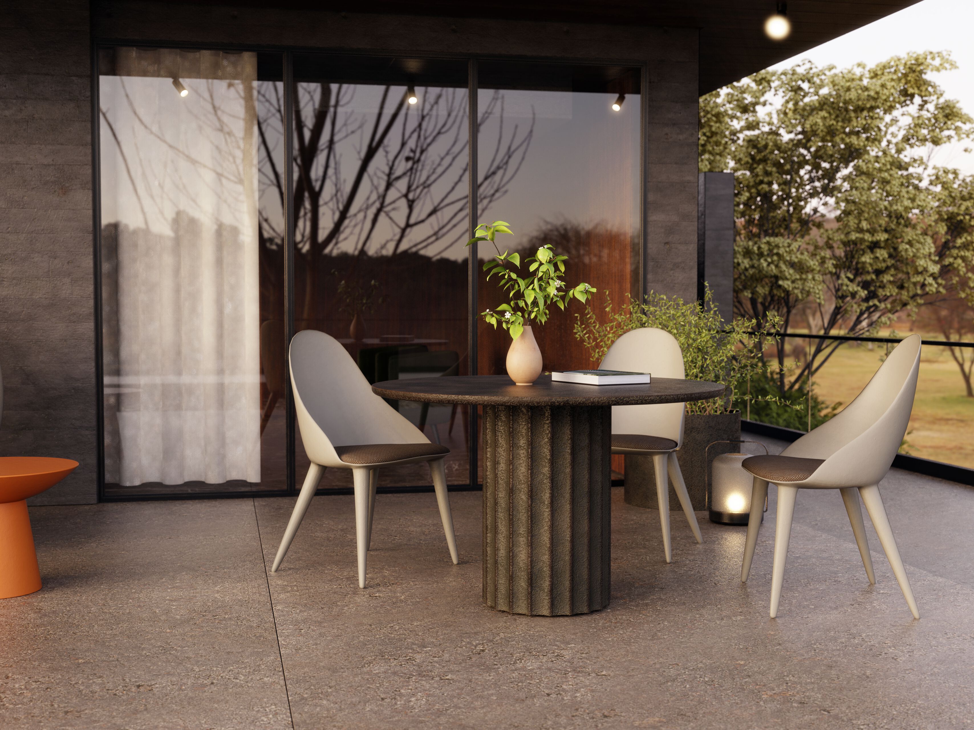 Круглый стол из стекловолокна GANSK ROMA ARCH-00147691 - Вид №2