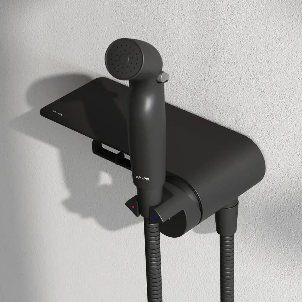 89346491 Гигиенический душ AM.PM Flash F0H9H822 набор со смесителем цвет черный матовый STLM-0987978  - Вид №11