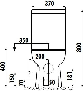 LR360-11KI00E-0000 LARA Унитаз к стене Красный Creavit Lara - Вид №1