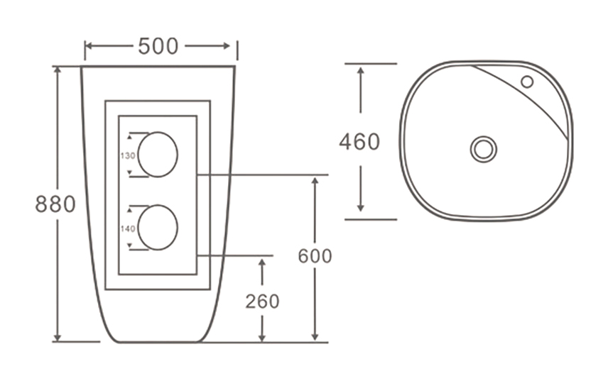 Напольные раковины SL-4018 SANTILINE  - Вид №1