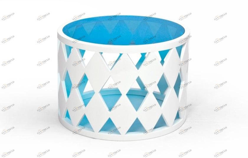 Mytto Круглый журнальный столик из лакированного дерева Larforma sun-id-1492581