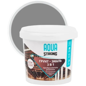 Грунт-эмаль по ржавчине 3 в 1 Aquastrong цвет серый 1 кг