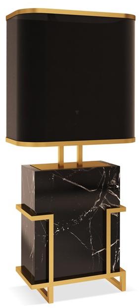 Porustudio Настольная лампа из мрамора черная маркина sun-id-1455468 - Вид №2
