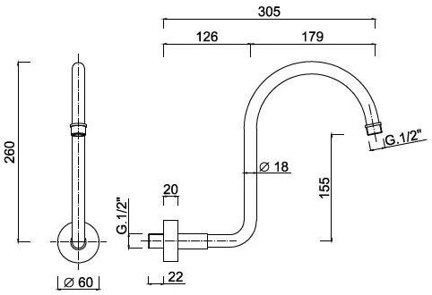 Rubinetteria Giulini Настенный держатель для душа Pragamix - pragamix crystal F1757 - Вид №1