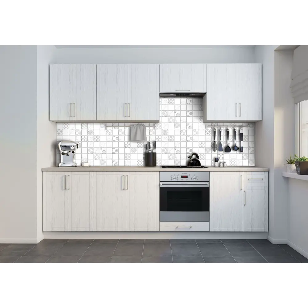 Santreyd Панель ПВХ Бьянка - серый мрамор для стильной кухни 960x480 мм 86273183 STLM-0067496 - Вид №5