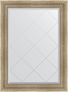 BY 4196 Зеркало с гравировкой в багетной раме - серебряный акведук 93 mm EVOFORM Exclusive-G