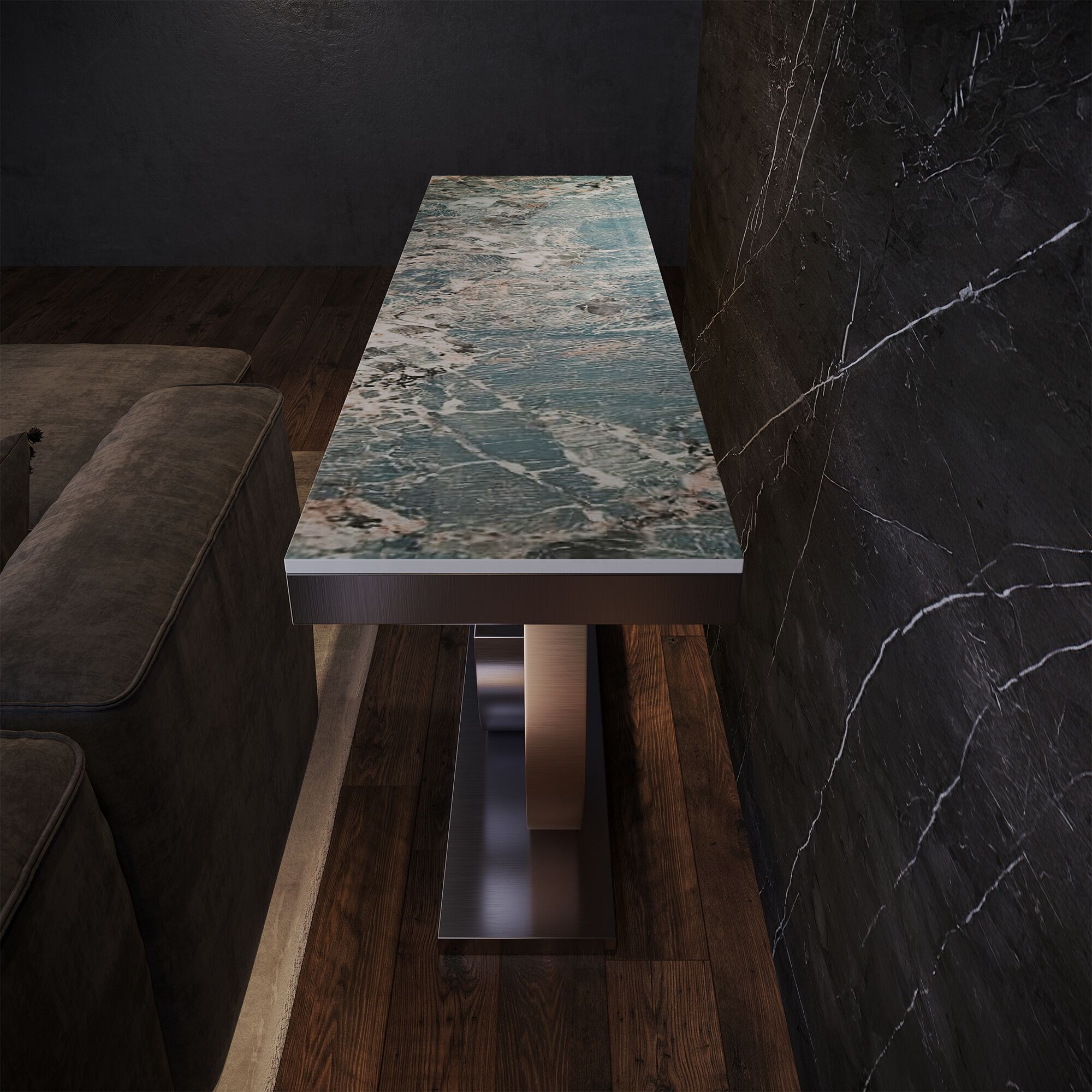 Прямоугольный консольный стол из спеченного камня GIULIA GRILLO L'INTRECCIO ARCH-00146763 - Вид №2