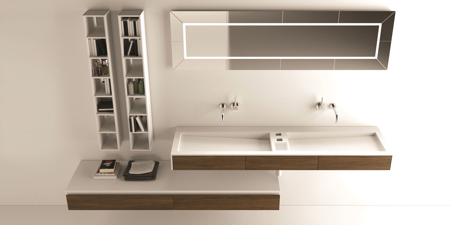 Moma Design Тумба подвесная с 2 ящиками 1600 Emotion250/ 2 палисандр DEM2160PA - Вид №1