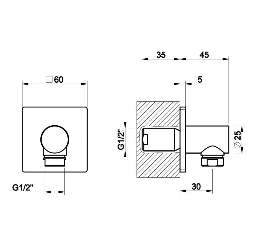 Хромированная латунь водоотвод Gessi реверс ARCH-00013740 - Вид №1