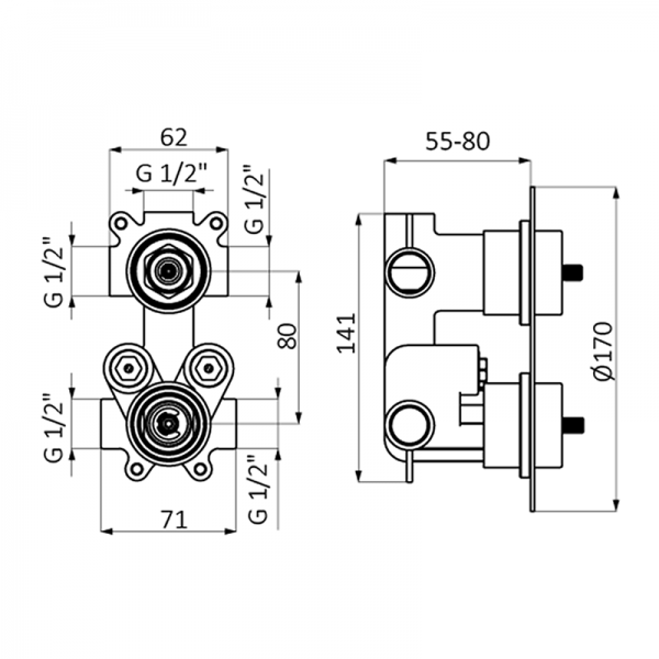 Смеситель для душа TIME GRB MIXERS 47120472 - Вид №1