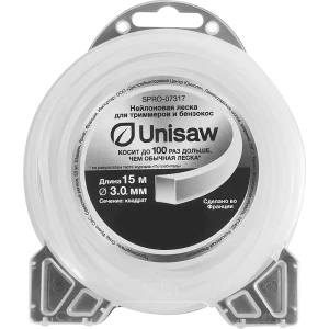 Леска для триммера Unisaw ø3.0 мм 15 м квадрат 86669575 STLM-2095175