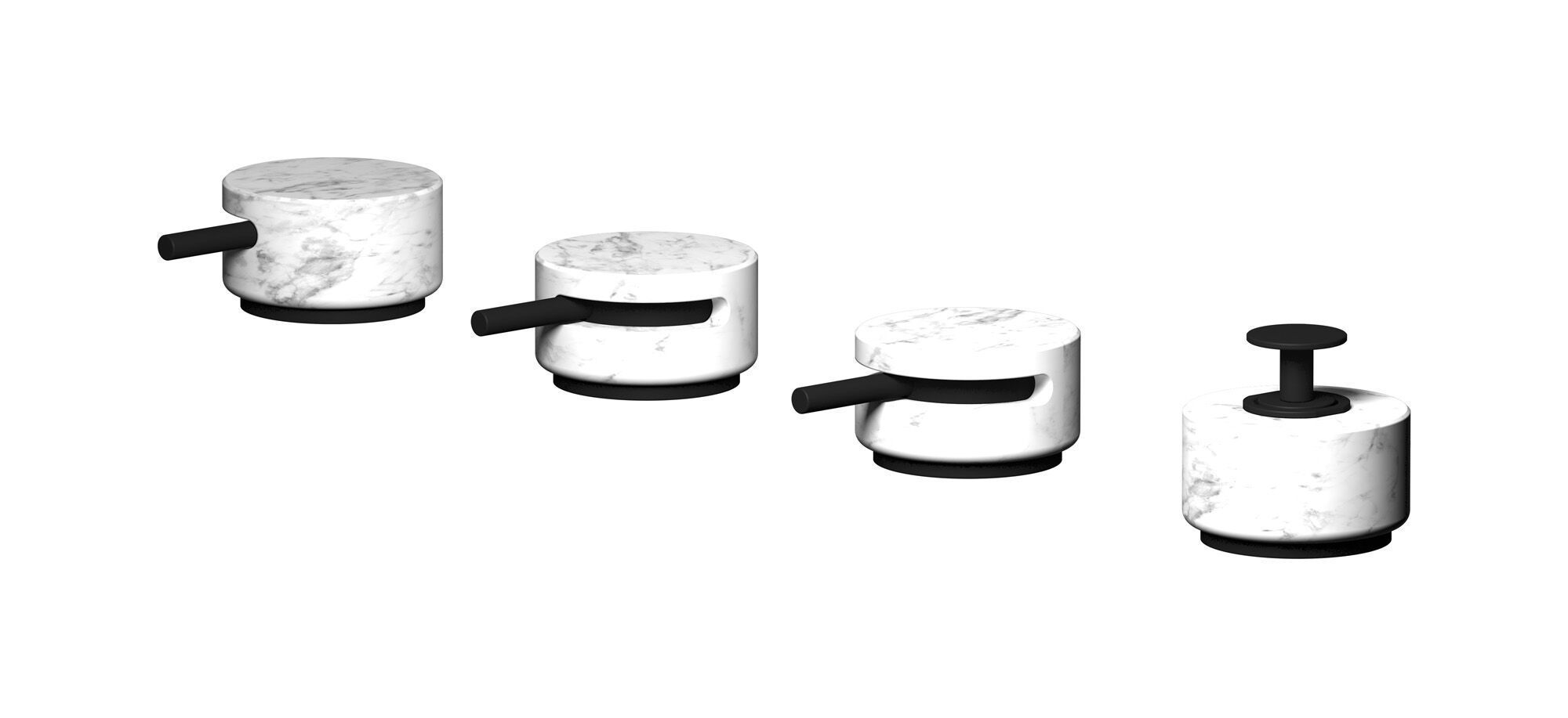 Мраморный встраиваемый смеситель для ванны с 4 отверстиями IB мрамор + мрамор Elle ARCH-00078524 - Вид №10