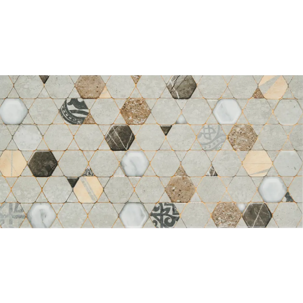 Декор настенный Belani Lounge Dec1 30x60 см матовый цвет серебряный STLM-2121484