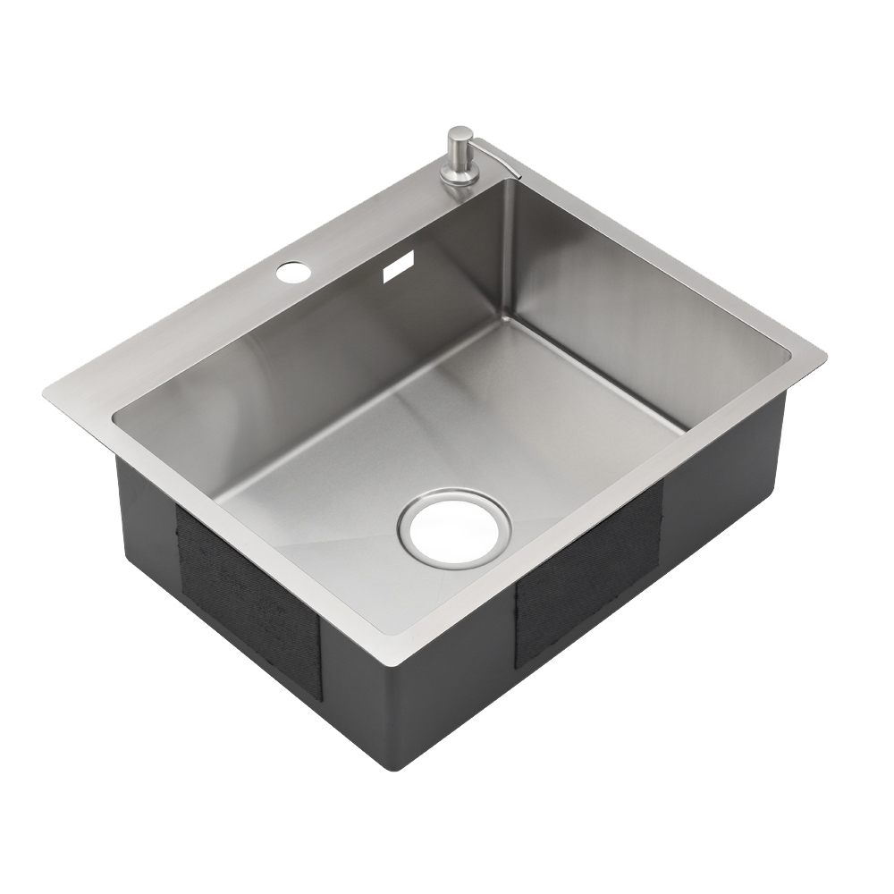 Мойка R6050HK MELANA ProfLine 3,0/200 САТИН врезная прямоугольная в комплекте с дозатором MLN-R6050HK+дозатор - Вид №3