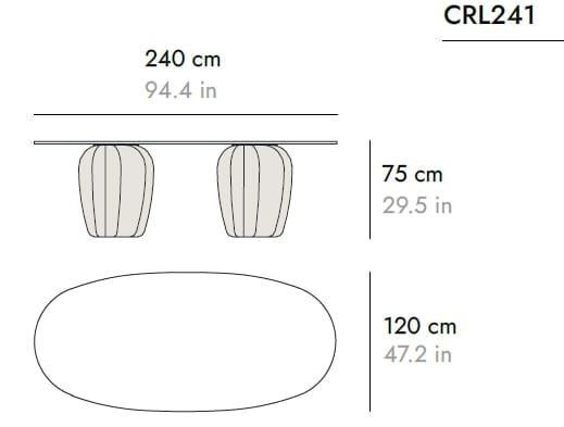ТИК овальный садовый стол Punt тень ARCH-00141282 - Вид №2