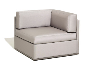 Угловое садовое кресло из ткани