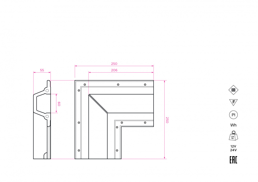 SN 326 Соединительный элемент (угол 90) для Stellanova SABER 60  - Вид №3