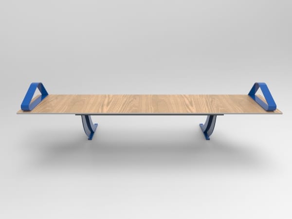 Стальная и деревянная скамья с подлокотниками без спинки CITYSì SOFFIO ARCH-00144911 - Вид №1