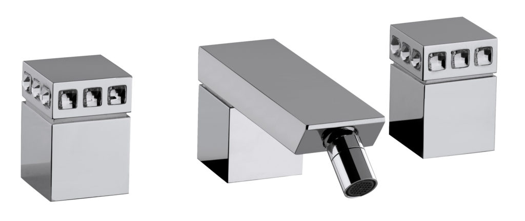 6П503 Смеситель для биде на 3 отверстия со сливом clic-clac. Bongio Pure Glam 6P503