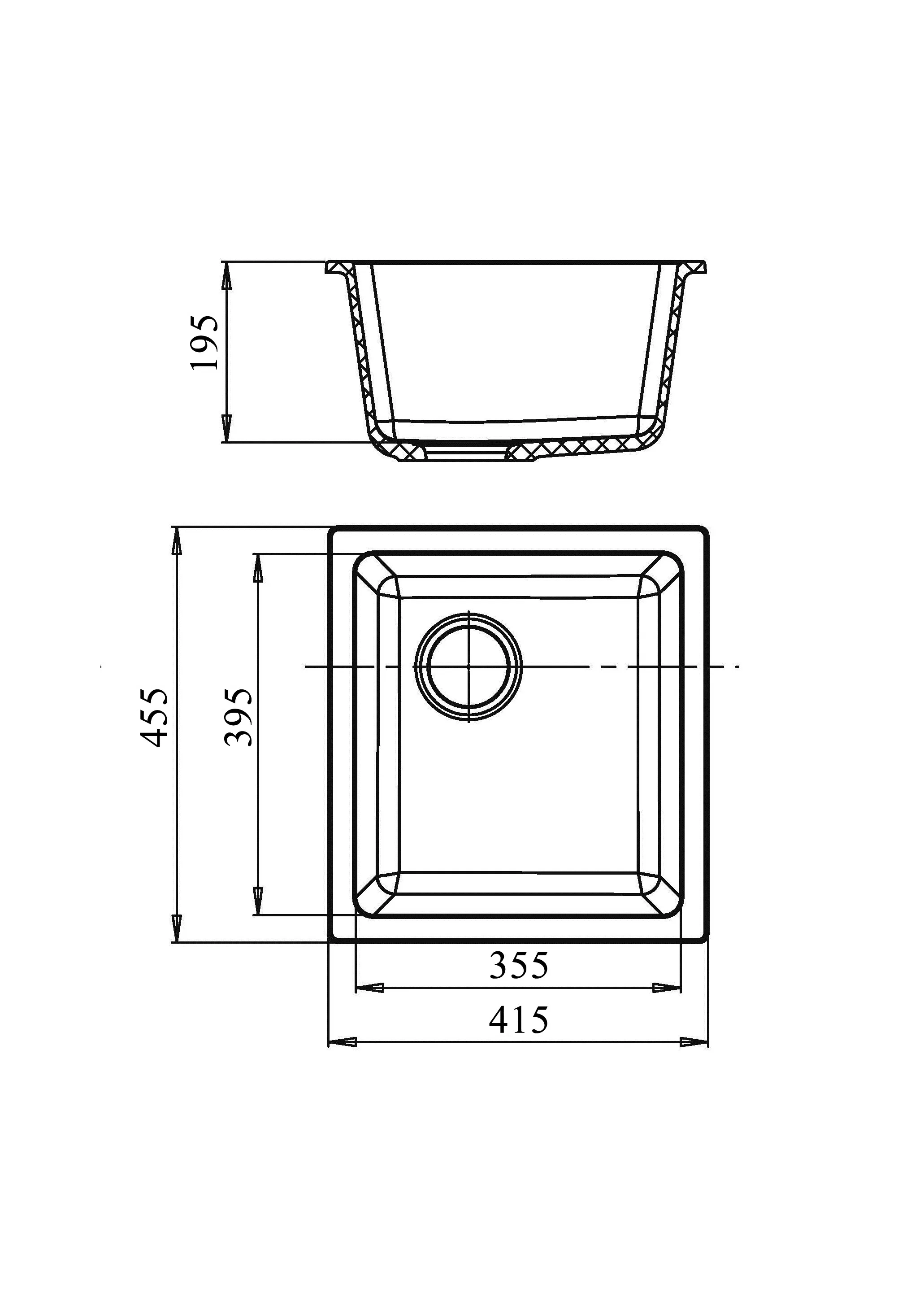 Кухонная мойка Кварц Ewigstein S558 GranFest 3540-S558 - Вид №1