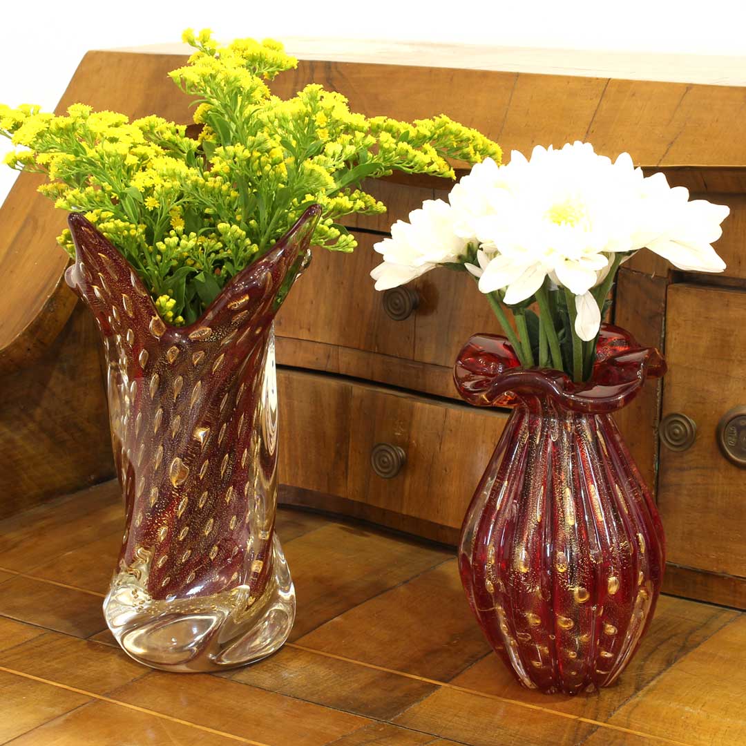 4820 ORIGINALMURANOGLASS Ваза Провенца - соммерсо - муранское стекло OMG 13 см  - Вид №1