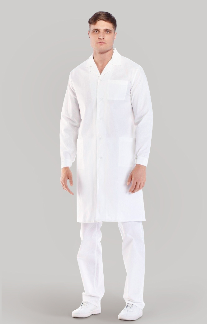 61723 Халат мужской белый  Медицинская одежда  размер 48-50/182-188 Спецодежда  - Вид №9