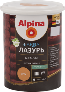 84586779 Лазурь акриловая орех 0.9 л STLM-0052364 ALPINA