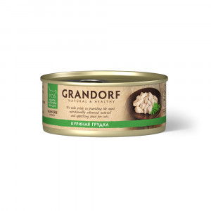 ПР0048718 Корм для кошек Куриная грудка конс. 70г GRANDORF