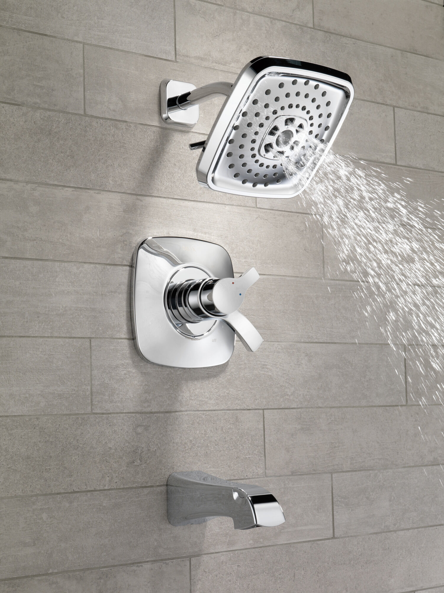 T17452-PN Monitor® 17 Series H2Okinetic® для ванны и душа Delta Faucet Tesla Полированный никель - Вид №10