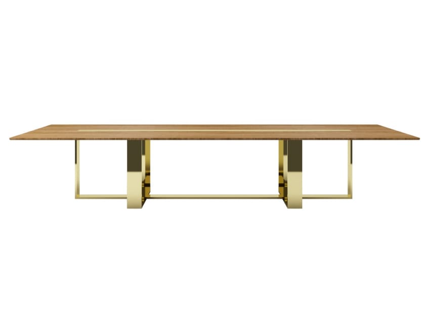 Прямоугольный стол для гостиной из стали и дерева ZALABA Design Zulu ARCH-00094909