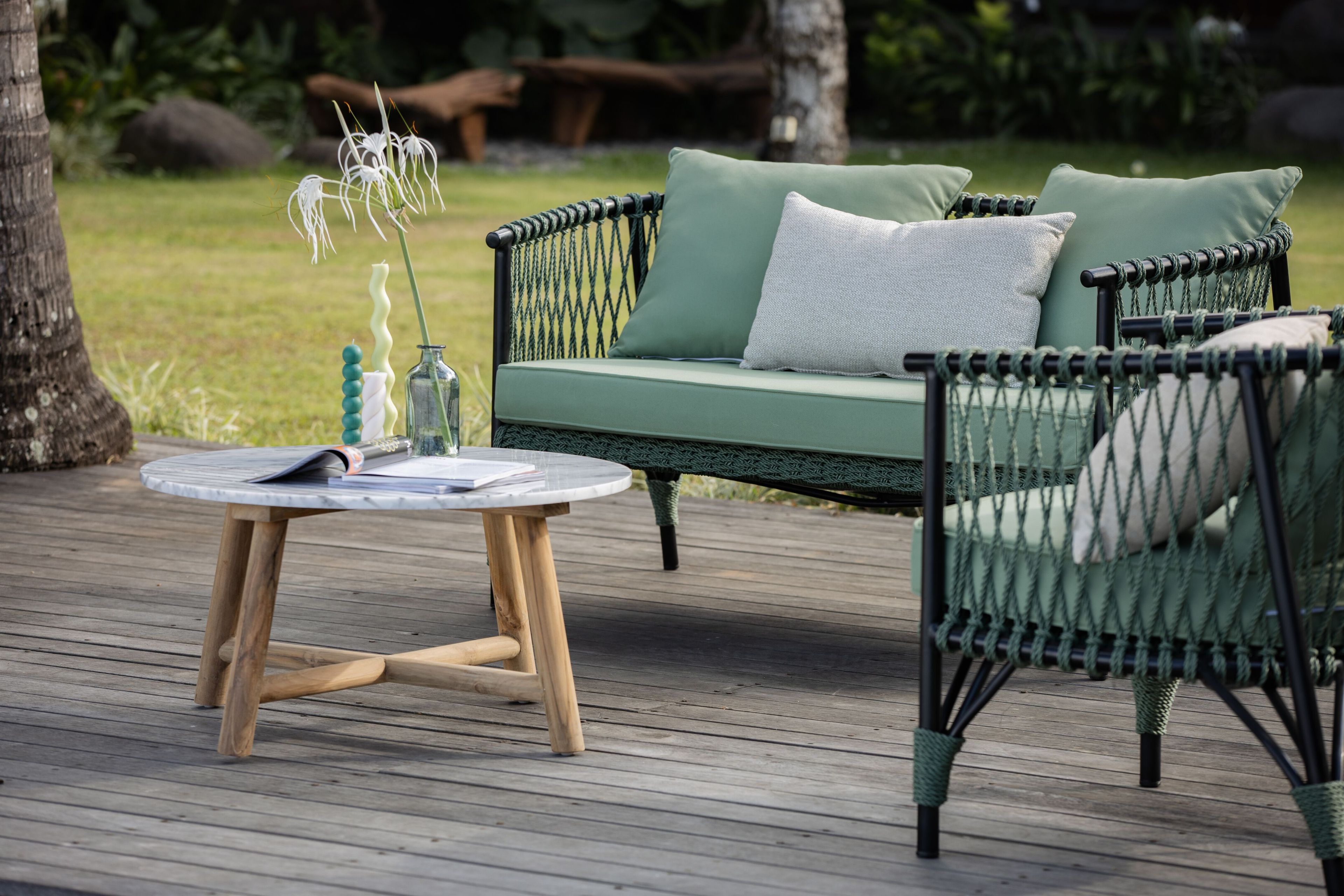 Мраморный круглый садовый столик cbdesign Убуд ARCH-00054729 - Вид №5