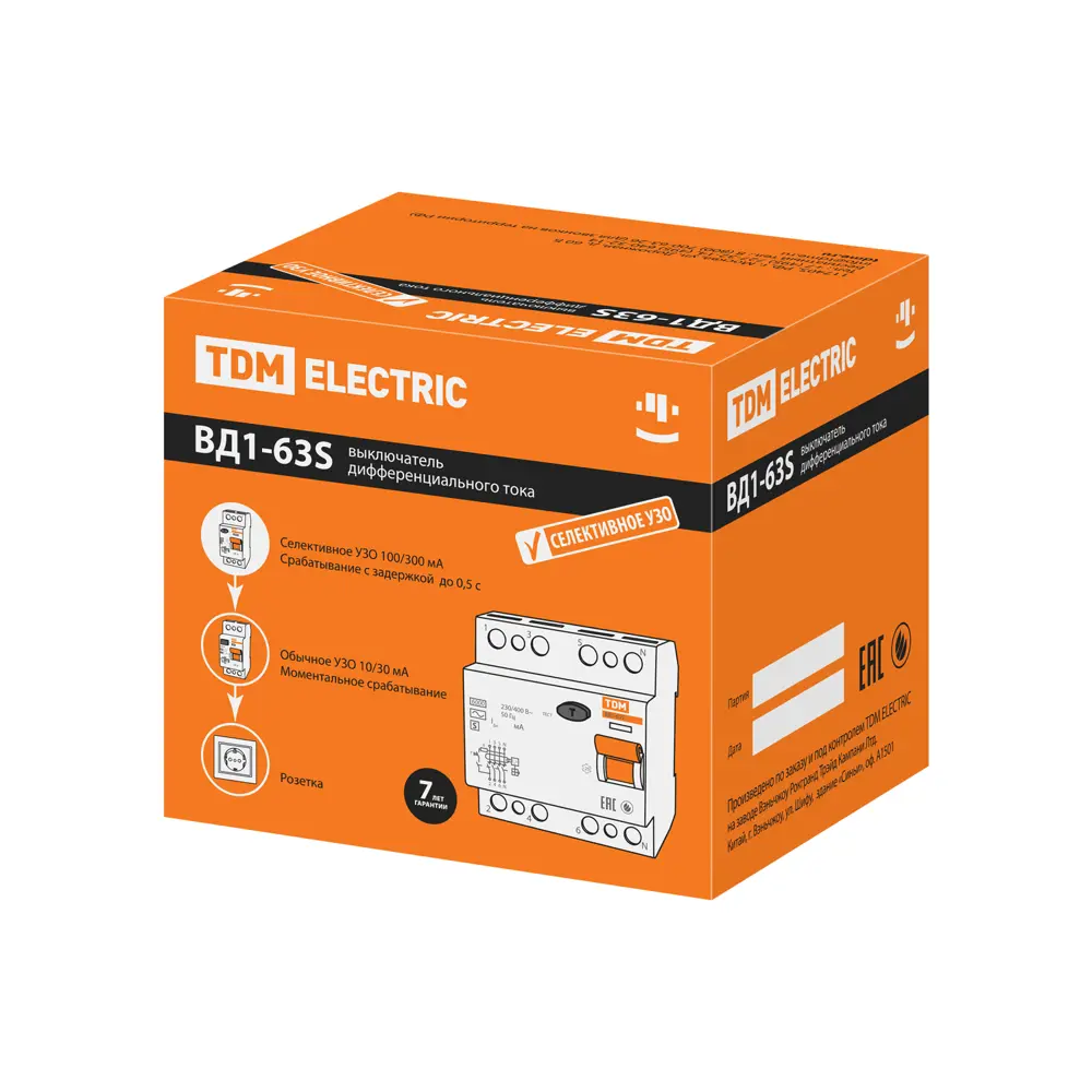 УЗО TDM Electric ВД1-63S - защита от токов утечки для дома и офиса 89347160 STLM-1492390 - Вид №6