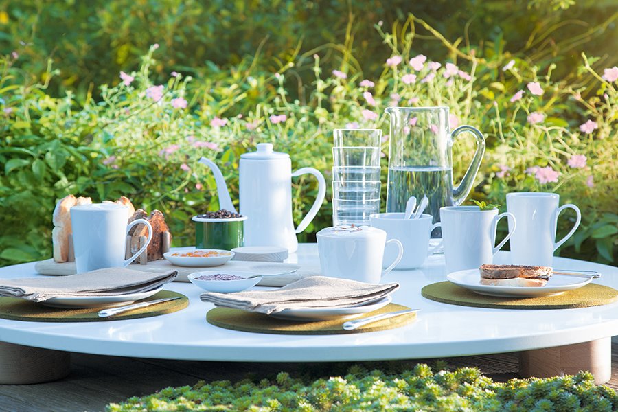 Набор посуды с бортиком Dine, 4 предмета LSA INTERNATIONAL DINE 00-3863450 Белый  - Вид №9