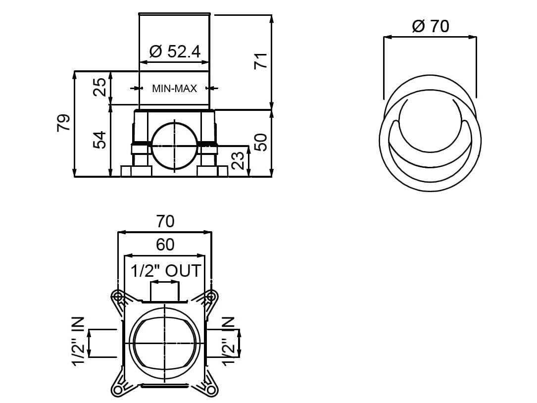Однорычажный встраиваемый смеситель для душа QD Magistro Lab Smile ARCH-00068387 - Вид №2