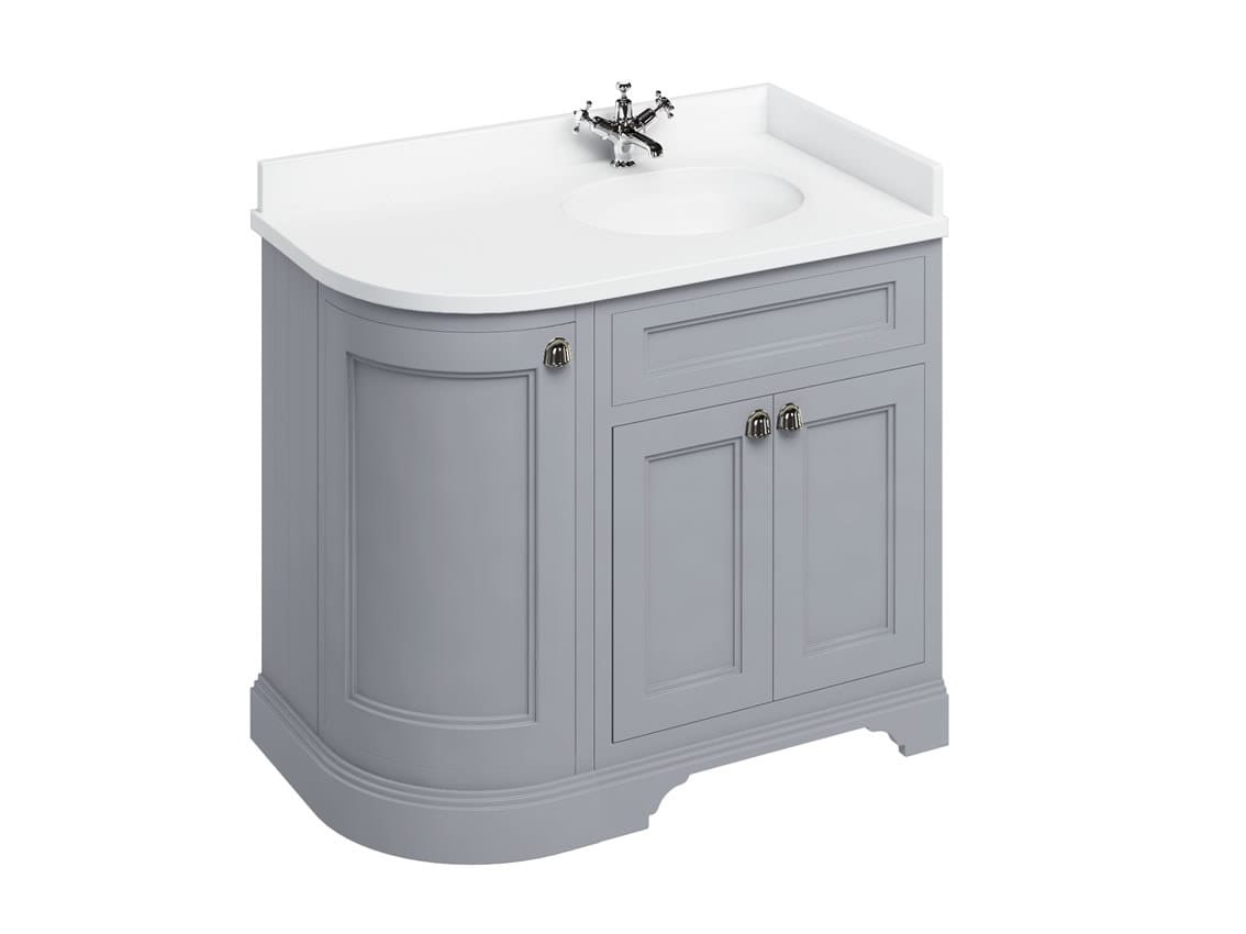 Деревянный угловой умывальник с дверцами Burlington MINERVA ARCH-00071219 - Вид №9