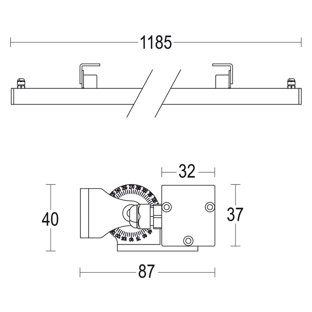 Tratto Wall 1200 Ghidini Tratto Wall .05 Темно-Cерый (Матовый)  - Вид №1